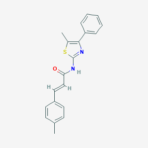 molecular formula C20H18N2OS B335307 3-(4-methylphenyl)-N-(5-methyl-4-phenyl-1,3-thiazol-2-yl)acrylamide 