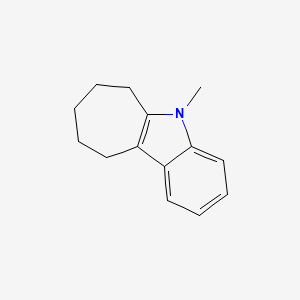 molecular formula C14H17N B3353091 Cyclohept[b]indole, 5,6,7,8,9,10-hexahydro-5-methyl- CAS No. 52751-32-3