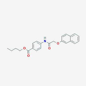 molecular formula C23H23NO4 B335310 Butyl 4-{[(2-naphthyloxy)acetyl]amino}benzoate 