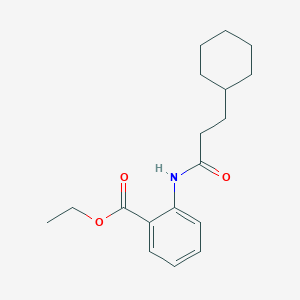 molecular formula C18H25NO3 B335311 Ethyl 2-[(3-cyclohexylpropanoyl)amino]benzoate 
