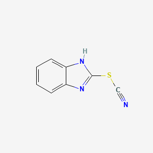 molecular formula C8H5N3S B3353110 1H-Benzimidazol-2-yl thiocyanate CAS No. 5285-94-9