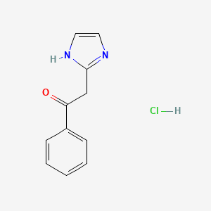 molecular formula C11H11ClN2O B3353117 2-(1H-imidazol-2-yl)-1-phenylethanone hydrochloride CAS No. 52855-74-0