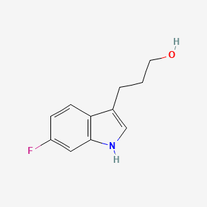 molecular formula C11H12FNO B3353128 3-(6-fluoro-1H-indol-3-yl)propan-1-ol CAS No. 52989-39-6