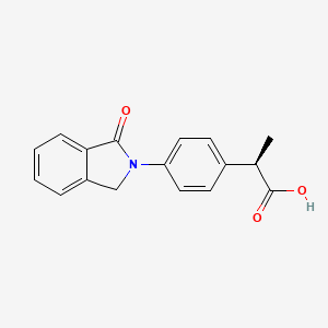 molecular formula C17H15NO3 B3353143 (-)-Indoprofen CAS No. 53086-14-9