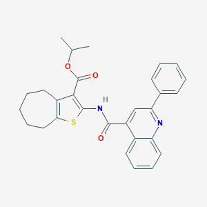 isopropyl 2-{[(2-phenyl-4-quinolinyl)carbonyl]amino}-5,6,7,8-tetrahydro-4H-cyclohepta[b]thiophene-3-carboxylate
