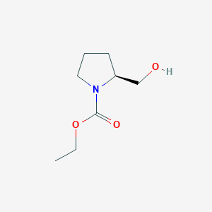 molecular formula C8H15NO3 B3353170 ethyl (2S)-2-(hydroxymethyl)pyrrolidine-1-carboxylate CAS No. 53310-79-5
