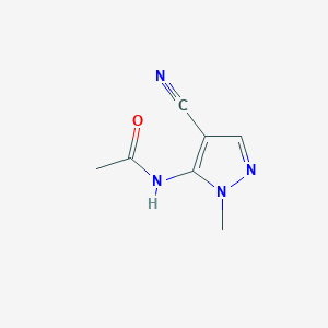 molecular formula C7H8N4O B3353185 n-(4-Cyano-1-methyl-1h-pyrazol-5-yl)acetamide CAS No. 5334-42-9