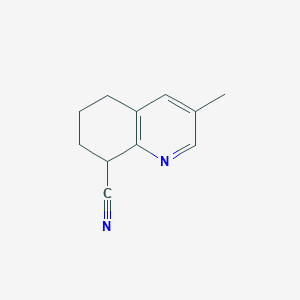 molecular formula C11H12N2 B3353216 8-氰基-3-甲基-5,6,7,8-四氢喹啉 CAS No. 53400-66-1