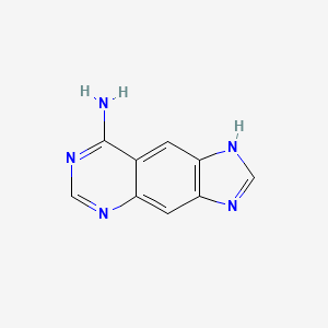 molecular formula C9H7N5 B3353219 1H-Imidazo[4,5-G]quinazolin-8-amine CAS No. 53449-12-0