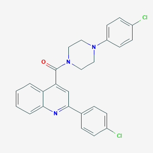 molecular formula C26H21Cl2N3O B335323 2-(4-Chlorophenyl)-4-{[4-(4-chlorophenyl)-1-piperazinyl]carbonyl}quinoline 