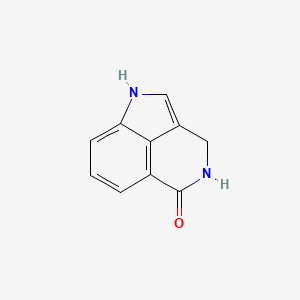 molecular formula C10H8N2O B3353231 Pyrrolo(4,3,2-de)isoquinolin-5(1H)-one, 3,4-dihydro- CAS No. 53462-75-2