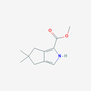 molecular formula C11H15NO2 B3353234 Methyl 5,5-dimethyl-2,4,5,6-tetrahydrocyclopenta[c]pyrrole-1-carboxylate CAS No. 535170-00-4