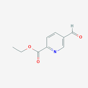 molecular formula C9H9NO3 B3353239 Ethyl 5-formylpyridine-2-carboxylate CAS No. 53574-57-5