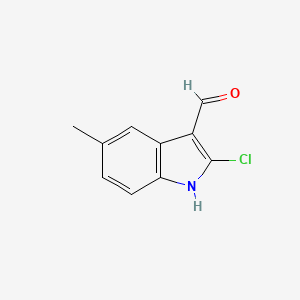 molecular formula C10H8ClNO B3353244 2-chloro-5-methyl-1H-indole-3-carbaldehyde CAS No. 535924-79-9