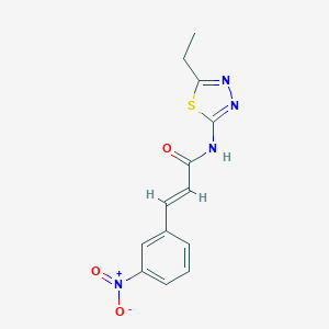 molecular formula C13H12N4O3S B335325 N-(5-ethyl-1,3,4-thiadiazol-2-yl)-3-{3-nitrophenyl}acrylamide 