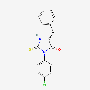 molecular formula C16H11ClN2OS B3353287 4-Imidazolidinone, 3-(4-chlorophenyl)-5-(phenylmethylene)-2-thioxo- CAS No. 53865-27-3