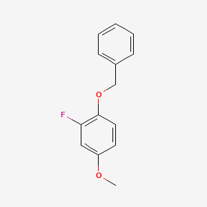 molecular formula C14H13FO2 B3353318 2-Fluoro-4-methoxy-1-(phenylmethoxy)-benzene CAS No. 540463-60-3