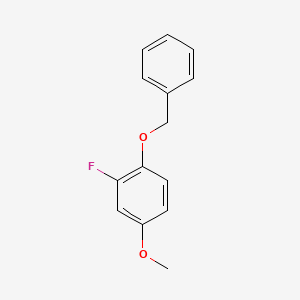 molecular formula C14H13FO2 B3353318 2-氟-4-甲氧基-1-(苯甲氧基)-苯 CAS No. 540463-60-3