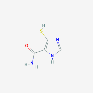molecular formula C4H5N3OS B3353335 5-Mercapto-1H-imidazole-4-carboxamide CAS No. 54107-75-4