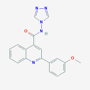 molecular formula C19H15N5O2 B335334 2-(3-methoxyphenyl)-N-(1,2,4-triazol-4-yl)quinoline-4-carboxamide 