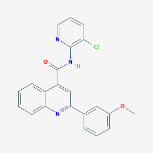 molecular formula C22H16ClN3O2 B335335 N-(3-chloropyridin-2-yl)-2-(3-methoxyphenyl)quinoline-4-carboxamide 