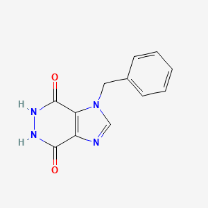 molecular formula C12H10N4O2 B3353363 1-Benzyl-5,6-dihydro-1h-imidazo[4,5-d]pyridazine-4,7-dione CAS No. 5424-28-2