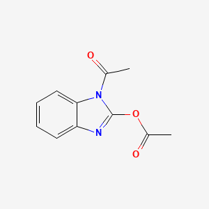 molecular formula C11H10N2O3 B3353374 (1-Acetylbenzimidazol-2-yl) acetate CAS No. 5432-72-4