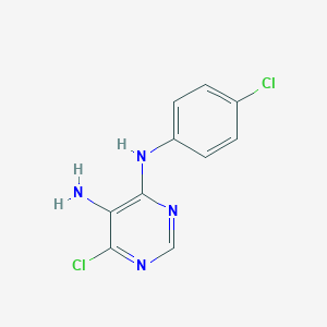 molecular formula C10H8Cl2N4 B033534 6-Chloro-N4-(4-chlorophenyl)pyrimidine-4,5-diamine CAS No. 103505-49-3