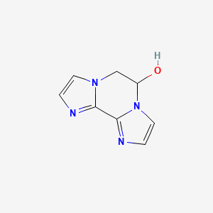 molecular formula C8H8N4O B3353405 5,6-Dihydrodiimidazo[1,2-A:2',1'-C]pyrazin-5-OL CAS No. 54476-43-6