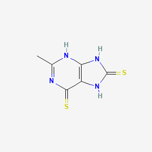 molecular formula C6H6N4S2 B3353423 2-methyl-7,9-dihydro-3H-purine-6,8-dithione CAS No. 5453-11-2