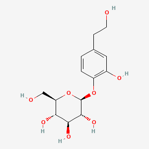 molecular formula C14H20O8 B3353458 (2S,3R,4S,5S,6R)-2-[2-hydroxy-4-(2-hydroxyethyl)phenoxy]-6-(hydroxymethyl)oxane-3,4,5-triol CAS No. 54695-80-6