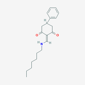 molecular formula C20H27NO2 B335347 2-[(heptylamino)methylidene]-5-phenylcyclohexane-1,3-dione 