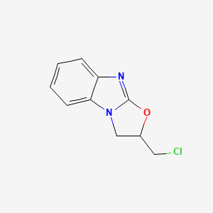 molecular formula C10H9ClN2O B3353470 2-(Chloromethyl)-1,2-dihydro-[1,3]oxazolo[3,2-a]benzimidazole CAS No. 54700-20-8