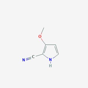 molecular formula C6H6N2O B3353490 3-Methoxy-1H-pyrrole-2-carbonitrile CAS No. 54764-97-5