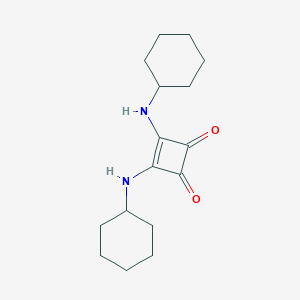 molecular formula C16H24N2O2 B033535 3,4-Bis(cyclohexylamino)cyclobut-3-ene-1,2-dione CAS No. 100749-12-0