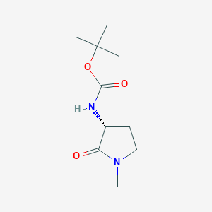 molecular formula C10H18N2O3 B3353512 (R)-tert-Butyl (1-methyl-2-oxopyrrolidin-3-yl)carbamate CAS No. 549531-10-4
