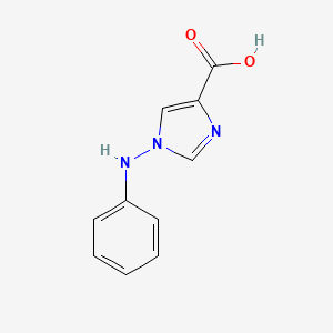 molecular formula C10H9N3O2 B3353519 1-(Phenylamino)-1H-imidazole-4-carboxylic acid CAS No. 549888-05-3