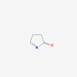 molecular formula C4H5NO B3353527 2H-Pyrrol-2-one, 3,4-dihydro- CAS No. 55047-80-8