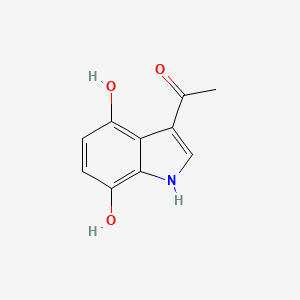 molecular formula C10H9NO3 B3353529 1-(4,7-dihydroxy-1H-indol-3-yl)ethanone CAS No. 55099-17-7