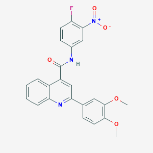 molecular formula C24H18FN3O5 B335353 2-(3,4-dimethoxyphenyl)-N-(4-fluoro-3-nitrophenyl)quinoline-4-carboxamide 