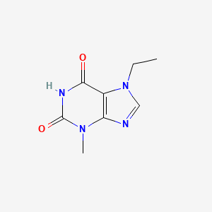 molecular formula C8H10N4O2 B3353543 7-Ethyl-3-methyl-1,3,7-trihydropurine-2,6-dione CAS No. 55242-68-7