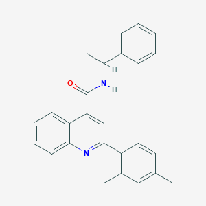 molecular formula C26H24N2O B335355 2-(2,4-dimethylphenyl)-N-(1-phenylethyl)quinoline-4-carboxamide 