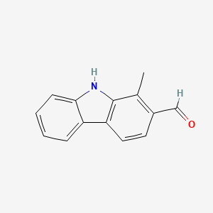 molecular formula C14H11NO B3353555 1-methyl-9H-carbazole-2-carbaldehyde CAS No. 5531-68-0