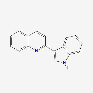 molecular formula C17H12N2 B3353575 2-(1H-indol-3-yl)quinoline CAS No. 5552-65-8