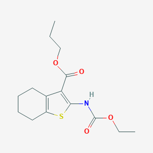 molecular formula C15H21NO4S B335361 Propyl 2-[(ethoxycarbonyl)amino]-4,5,6,7-tetrahydro-1-benzothiophene-3-carboxylate 