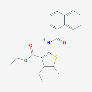 molecular formula C21H21NO3S B335362 Ethyl 4-ethyl-5-methyl-2-(1-naphthoylamino)-3-thiophenecarboxylate 