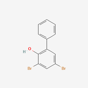 molecular formula C12H8Br2O B3353663 2,4-Dibromo-6-phenylphenol CAS No. 55815-20-8