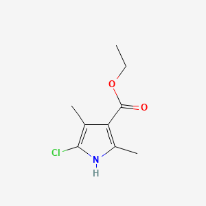 molecular formula C9H12ClNO2 B3353721 1H-Pyrrole-3-carboxylic acid, 5-chloro-2,4-dimethyl-, ethyl ester CAS No. 56453-93-1