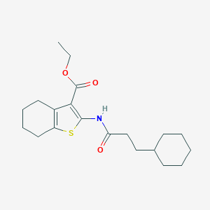 Ethyl 2-[(3-cyclohexylpropanoyl)amino]-4,5,6,7-tetrahydro-1-benzothiophene-3-carboxylate