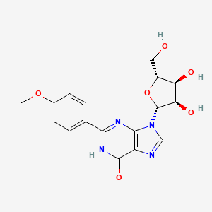 molecular formula C17H18N4O6 B3353777 2-(4-Methoxyphenyl)inosine CAS No. 56489-60-2